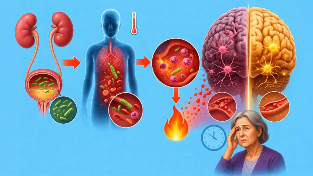 İdrar Yolu Enfeksiyonu ve Ağır Bakteriyel Hastalıklar Beyin Yaşlanmasını Hızlandırır