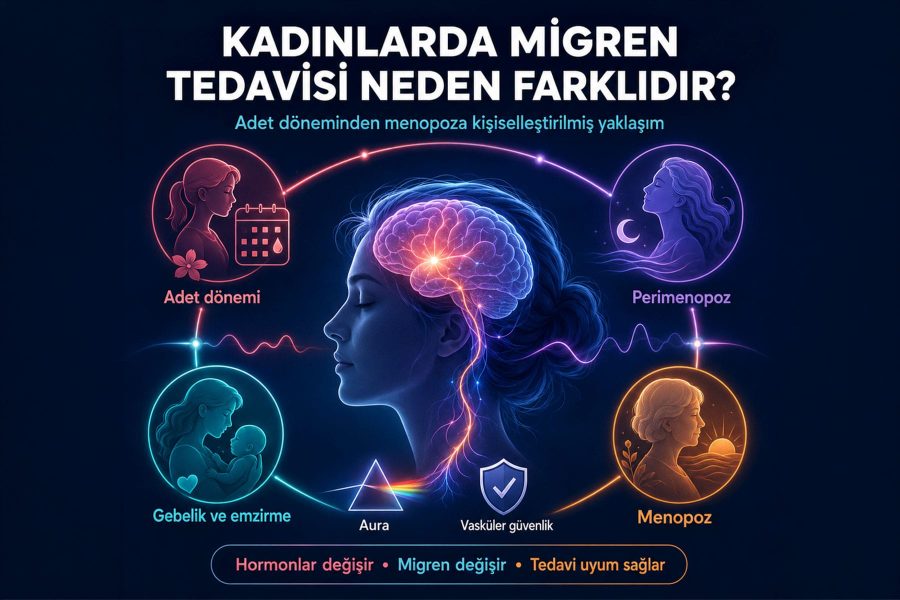 Kadınlarda Migren: Hormonlara Göre Değişen Tedavi