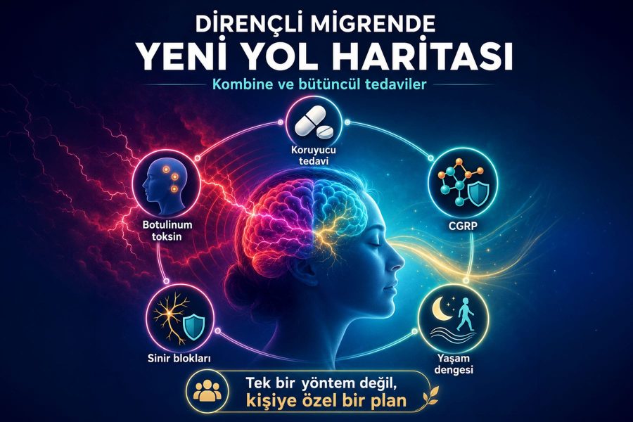 Kronikleşen ve Tedaviye Dirençli Migrende Yeni Yol Haritası:  Kombine ve Bütüncül Tedaviler